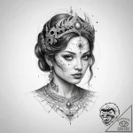 Tattoo sketch cosmic person – tattoo sketch (№1760423932_0, 14.10.2025 06:38) — tattoovalue.net