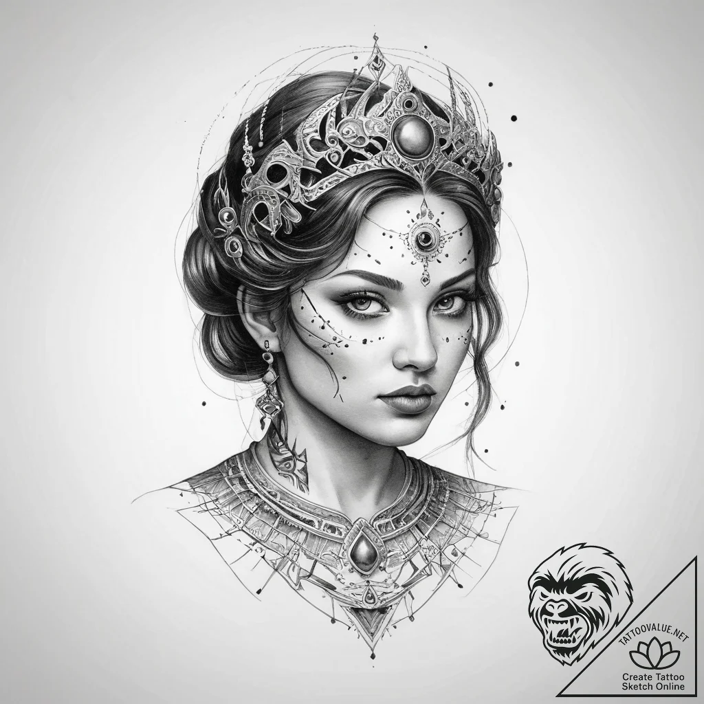 Tattoo sketch cosmic person - tattoo sketch (№1760423932_0, 14.10.2025 06:38) — tattoovalue.net