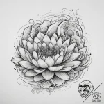 Tattoo sketch water lily flower, tattoo flash… – tattoo sketch (№1760425118_0, 14.10.2025 06:58) — tattoovalue.net