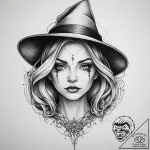 Tattoo sketch witch tattoo, tattoo line art,… – tattoo sketch (№1760425985_0, 14.10.2025 07:13) — tattoovalue.net