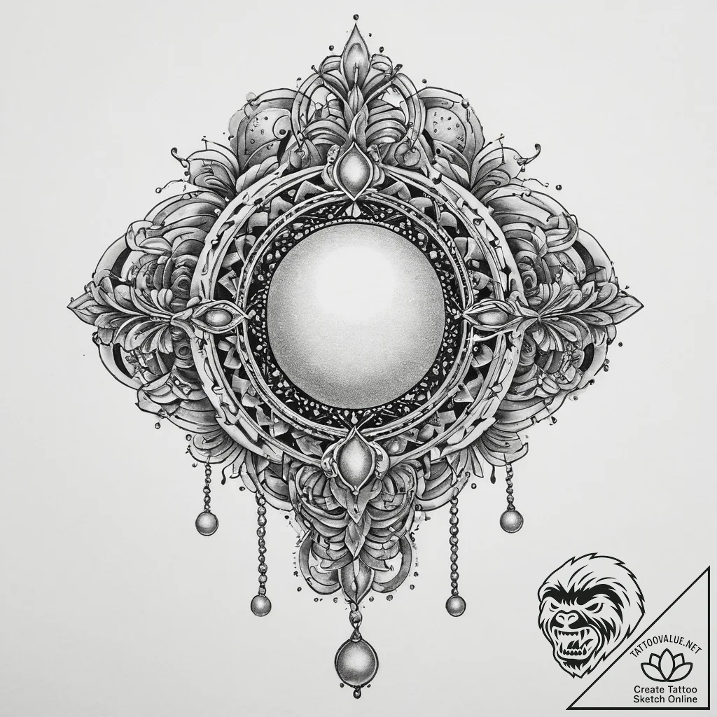 Tattoo sketch pearl string tattoo, concept ar... - tattoo sketch (№1760427074_0, 14.10.2025 07:31) — tattoovalue.net