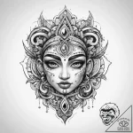 Tattoo sketch divine land, ink illustration f… – tattoo sketch (№1760427510_0, 14.10.2025 07:38) — tattoovalue.net