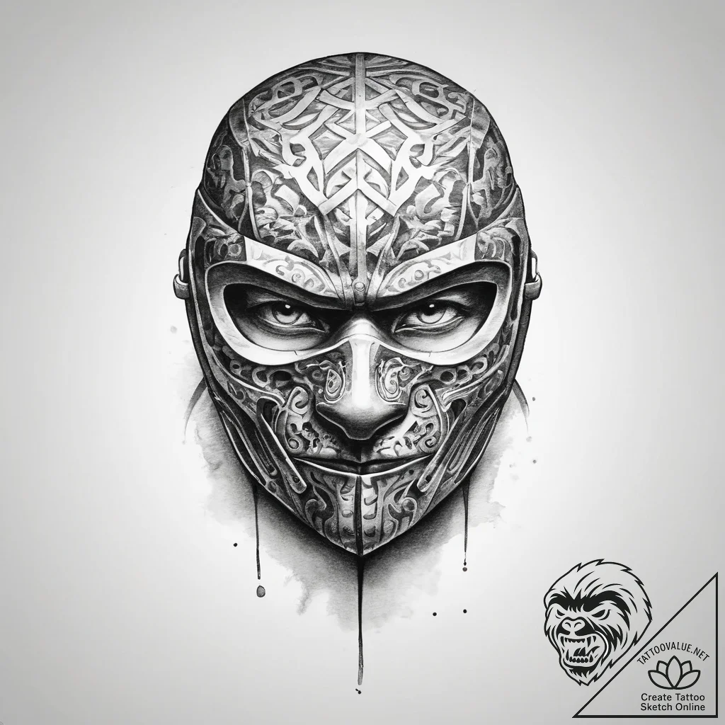 Tattoo sketch ninja mask - tattoo sketch (№1760429039_0, 14.10.2025 08:03) — tattoovalue.net