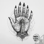 Tattoo sketch hands with a monument, artistic… – tattoo sketch (№1760429469_0, 14.10.2025 08:11) — tattoovalue.net