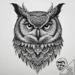 Tattoo sketch great horned owl, tattoo sketch… – tattoo sketch (№1760430335_0, 14.10.2025 08:25) — tattoovalue.net