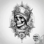 Tattoo sketch soldier with a boat, tattoo ske… – tattoo sketch (№1760430767_0, 14.10.2025 08:32) — tattoovalue.net