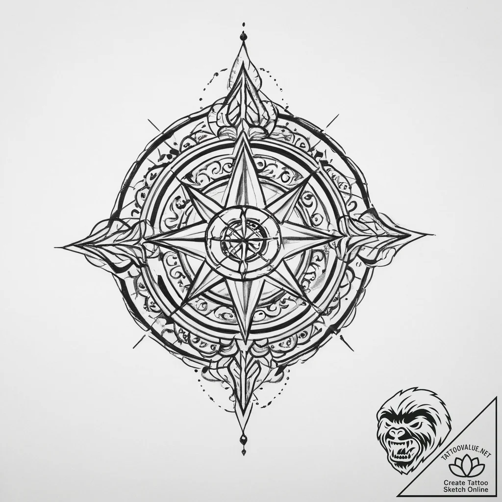 Tattoo sketch spiritual mark - tattoo sketch (№1760431201_0, 14.10.2025 08:40) — tattoovalue.net