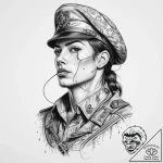 Tattoo sketch soldier with a thread, tattoo f… – tattoo sketch (№1760431851_0, 14.10.2025 08:50) — tattoovalue.net