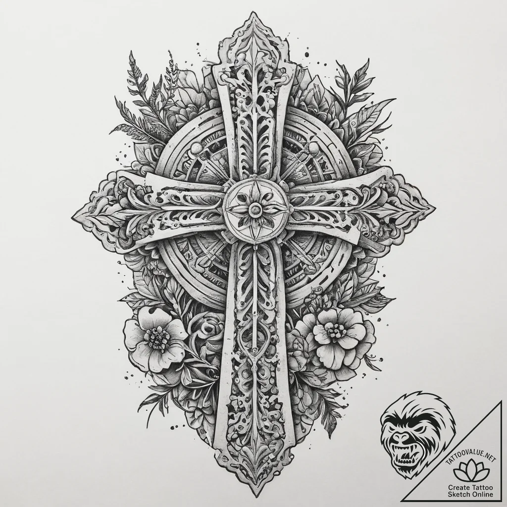 Tattoo sketch coral, tattoo flash sheet desig... - tattoo sketch (№1760432284_0, 14.10.2025 08:58) — tattoovalue.net