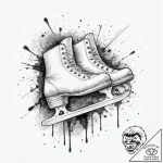 Tattoo sketch ice skating a skate with a blad… – tattoo sketch (№1760436335_0, 14.10.2025 10:05) — tattoovalue.net