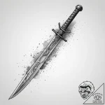 Tattoo sketch катана, tattoo line art, black… – tattoo sketch (№1760436984_0, 14.10.2025 10:16) — tattoovalue.net