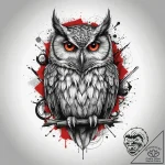 Tattoo sketch owl tattoo, ink illustration fo… – tattoo sketch (№1760438074_0, 14.10.2025 10:34) — tattoovalue.net