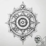 Tattoo sketch cosmic portrayal – tattoo sketch (№1760439385_0, 14.10.2025 10:56) — tattoovalue.net