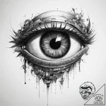 Tattoo sketch robot eye – tattoo sketch (№1760442218_0, 14.10.2025 11:43) — tattoovalue.net