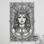 Tattoo sketch tarot card chariot, concept art… – tattoo sketch (№1760442868_0, 14.10.2025 11:54) — tattoovalue.net