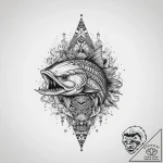 Tattoo sketch puns a pike that says “i’m a pi… – tattoo sketch (№1760443949_0, 14.10.2025 12:12) — tattoovalue.net