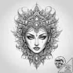 Tattoo sketch divine origin, tattoo line art,… – tattoo sketch (№1760444815_0, 14.10.2025 12:26) — tattoovalue.net