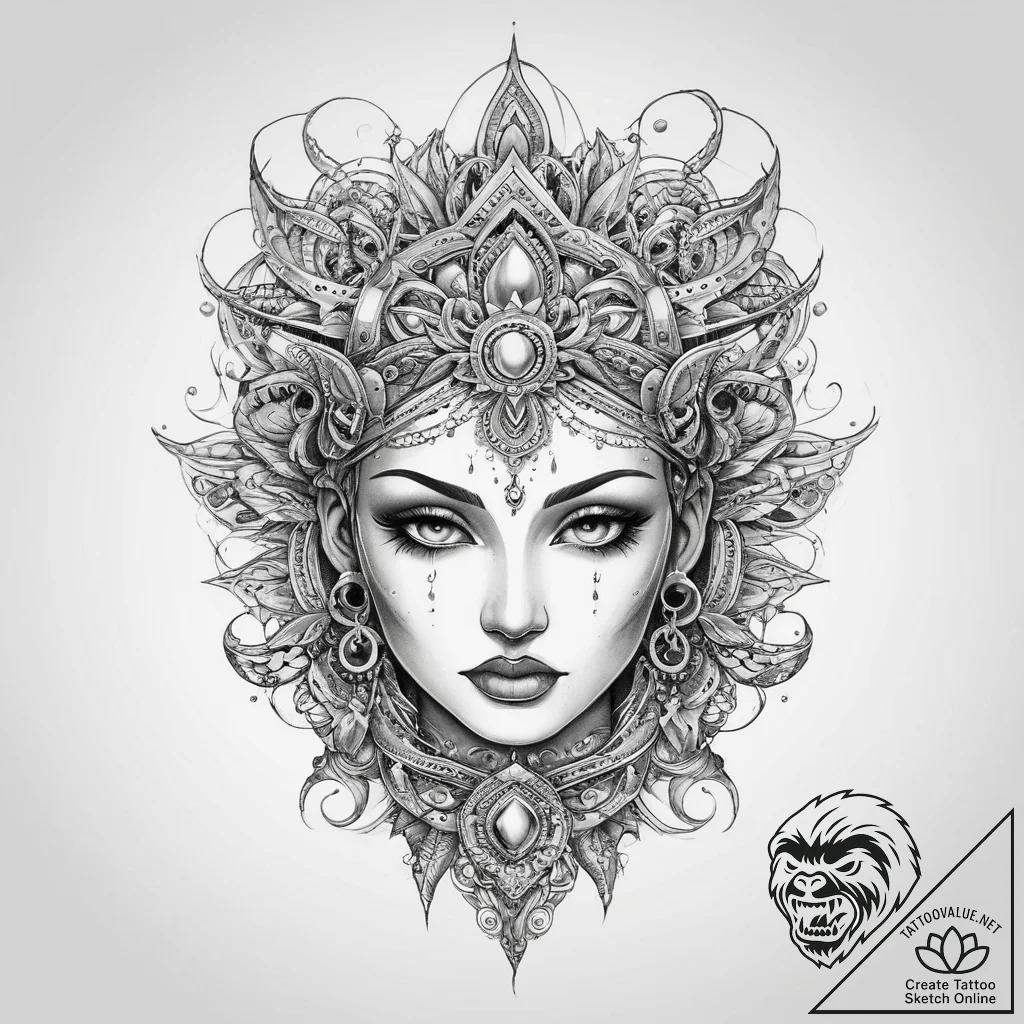 Tattoo sketch divine origin, tattoo line art,... - tattoo sketch (№1760444815_0, 14.10.2025 12:26) — tattoovalue.net