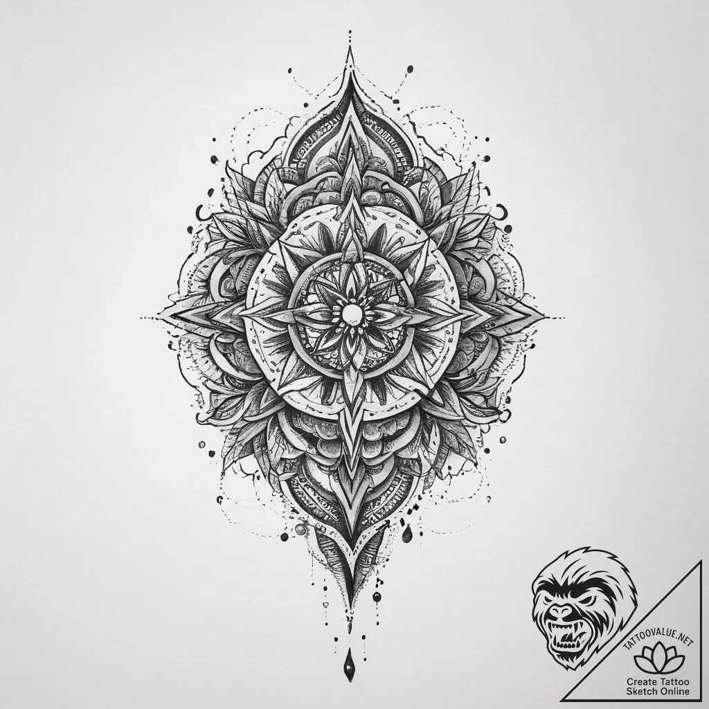 Tattoo sketch edge, concept art for tattoo, b... - tattoo sketch (№1760445248_0, 14.10.2025 12:34) — tattoovalue.net