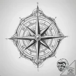 Tattoo sketch compass rose north – tattoo sketch (№1760446993_0, 14.10.2025 13:03) — tattoovalue.net