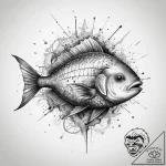 Tattoo sketch sunfish, concept art for tattoo… – tattoo sketch (№1760449833_0, 14.10.2025 13:50) — tattoovalue.net