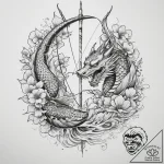 Tattoo sketch archery bow and arrow, tattoo d… – tattoo sketch (№1760450051_0, 14.10.2025 13:54) — tattoovalue.net