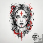 Tattoo sketch holy rendering, tattoo line art… – tattoo sketch (№1760451350_0, 14.10.2025 14:15) — tattoovalue.net