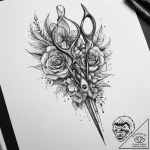 Tattoo sketch hands with a scissors, tattoo f… – tattoo sketch (№1760454611_0, 14.10.2025 15:10) — tattoovalue.net