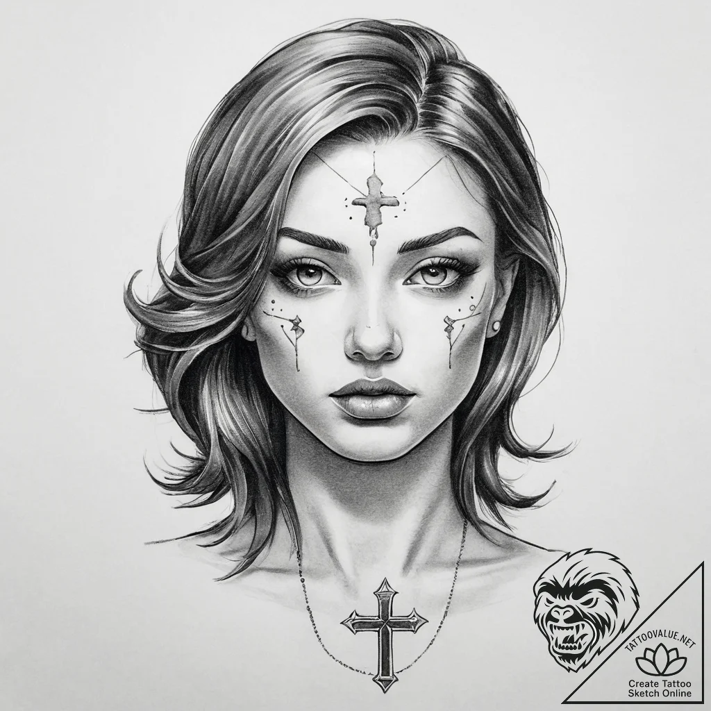 Tattoo sketch realistic портрет человека, tat... - tattoo sketch (№1760455908_0, 14.10.2025 15:31) — tattoovalue.net
