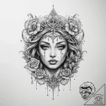Tattoo sketch blessed flood – tattoo sketch (№1760457864_0, 14.10.2025 16:04) — tattoovalue.net