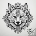 Tattoo sketch kitsune, artistic tattoo sketch… – tattoo sketch (№1760458080_0, 14.10.2025 16:08) — tattoovalue.net