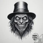Tattoo sketch the babadook monster – tattoo sketch (№1760458301_0, 14.10.2025 16:11) — tattoovalue.net