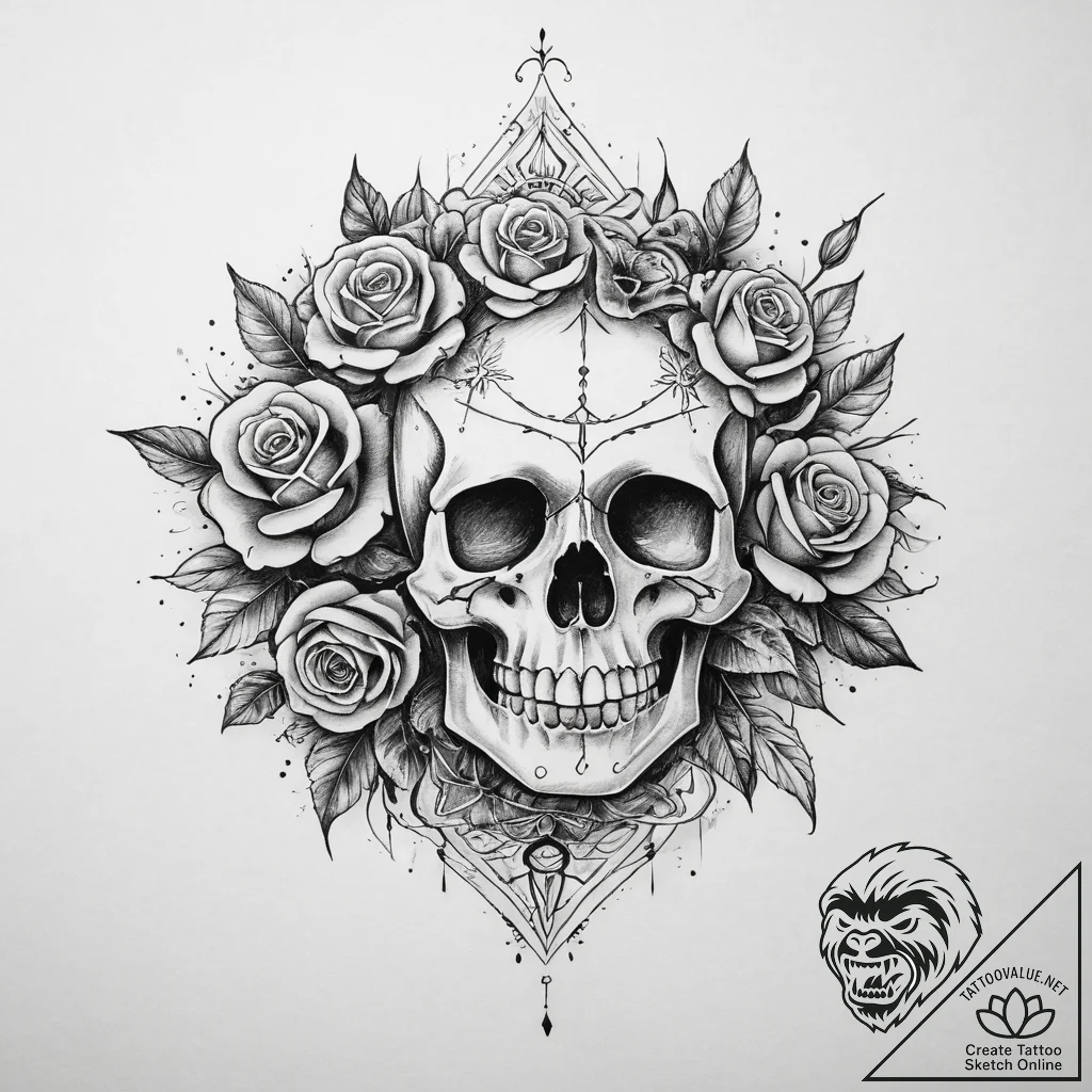 Tattoo sketch magical forest, concept art for... - tattoo sketch (№1760460043_0, 14.10.2025 16:40) — tattoovalue.net