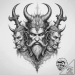 Tattoo sketch svetovid, the four-headed god,… – tattoo sketch (№1760460908_0, 14.10.2025 16:55) — tattoovalue.net