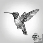 Tattoo sketch calliope hummingbird, artistic… – tattoo sketch (№1760461564_0, 14.10.2025 17:06) — tattoovalue.net