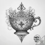 Tattoo sketch teacup tattoo, ink illustration… – tattoo sketch (№1760461795_0, 14.10.2025 17:09) — tattoovalue.net