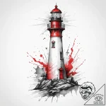 Tattoo sketch lighthouse, tattoo line art, bl… – tattoo sketch (№1760463093_0, 14.10.2025 17:31) — tattoovalue.net