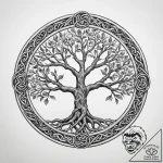 Tattoo sketch celtic tree of life – tattoo sketch (№1760463740_0, 14.10.2025 17:42) — tattoovalue.net