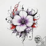 Tattoo sketch lilac flower, tattoo line art,… – tattoo sketch (№1760463956_0, 14.10.2025 17:45) — tattoovalue.net