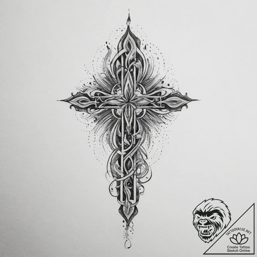 Tattoo sketch fire, tattoo sketch design, det... - tattoo sketch (№1760464172_0, 14.10.2025 17:49) — tattoovalue.net