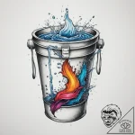 Tattoo sketch bucket with water, tattoo drawi… – tattoo sketch (№1760465480_0, 14.10.2025 18:11) — tattoovalue.net