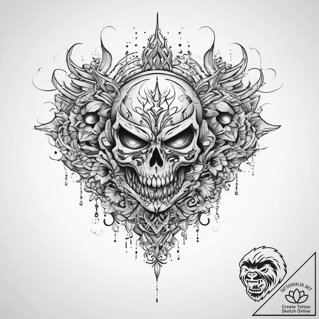 Tattoo sketch town, concept art for tattoo, o... - tattoo sketch (№1760467001_0, 14.10.2025 18:36) — tattoovalue.net