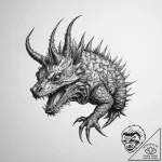 Tattoo sketch thorny devil – tattoo sketch (№1760468301_0, 14.10.2025 18:58) — tattoovalue.net