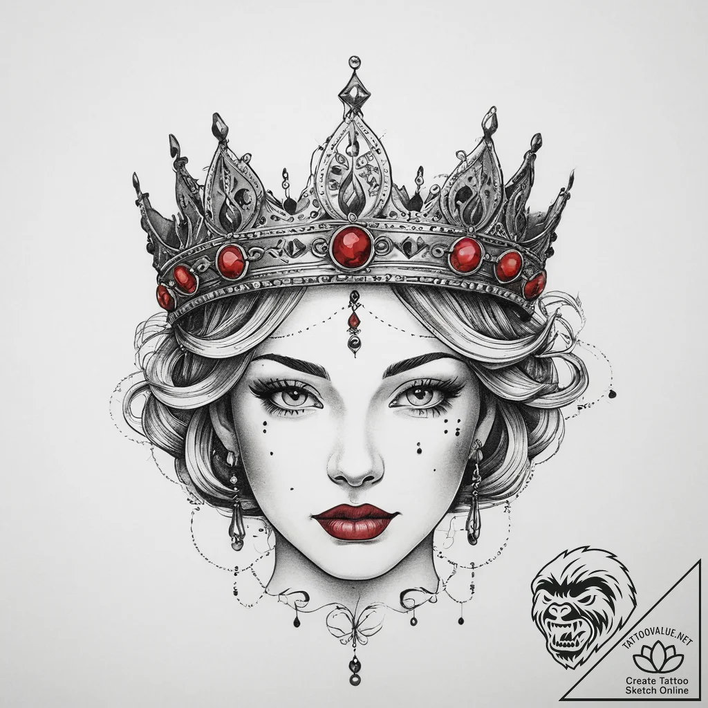Tattoo sketch crown, tattoo drawing outline,... - tattoo sketch (№1760468743_0, 14.10.2025 19:05) — tattoovalue.net