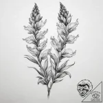 Tattoo sketch snapdragon flower, tattoo line… – tattoo sketch (№1760469175_0, 14.10.2025 19:12) — tattoovalue.net