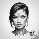 Tattoo sketch face – tattoo sketch (№1760472218_0, 14.10.2025 20:03) — tattoovalue.net