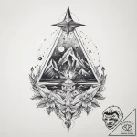 Tattoo sketch cosmic mountain, tattoo flash s… – tattoo sketch (№1760473092_0, 14.10.2025 20:18) — tattoovalue.net