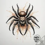 Tattoo sketch tarantula, concept art for tatt… – tattoo sketch (№1760473527_0, 14.10.2025 20:25) — tattoovalue.net