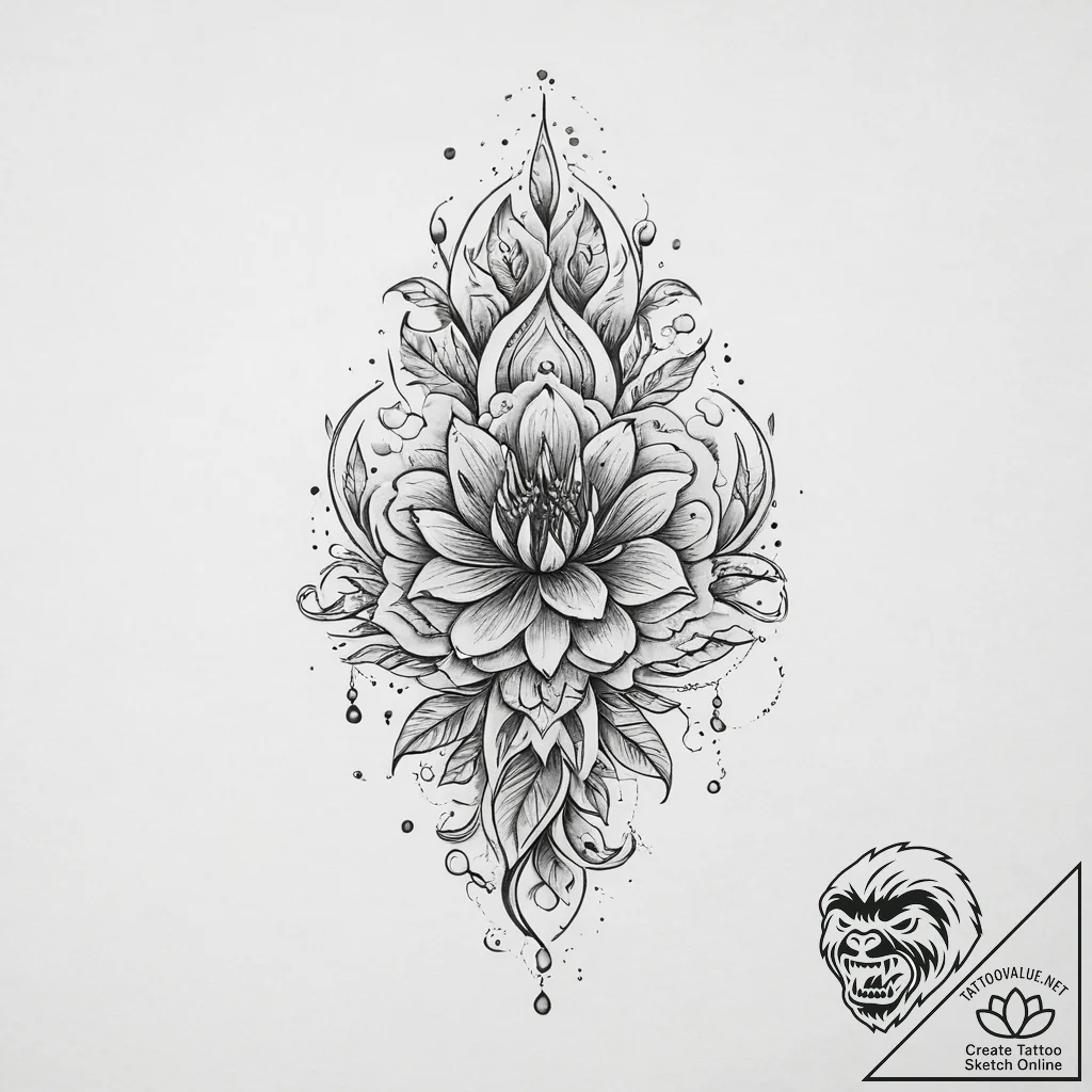 Tattoo sketch река, tattoo flash sheet design... - tattoo sketch (№1760474394_0, 14.10.2025 20:39) — tattoovalue.net