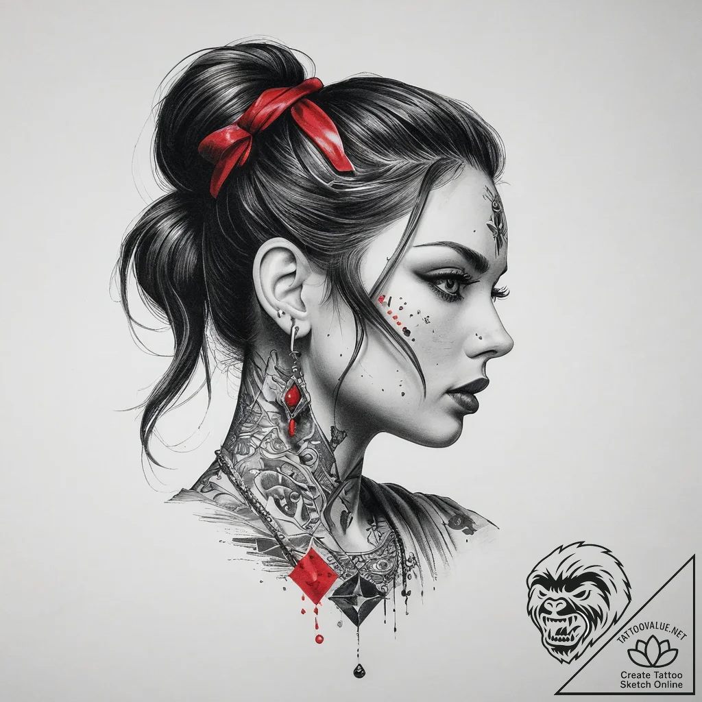 Tattoo sketch gamer pixelated character, tatt... - tattoo sketch (№1760474825_0, 14.10.2025 20:47) — tattoovalue.net